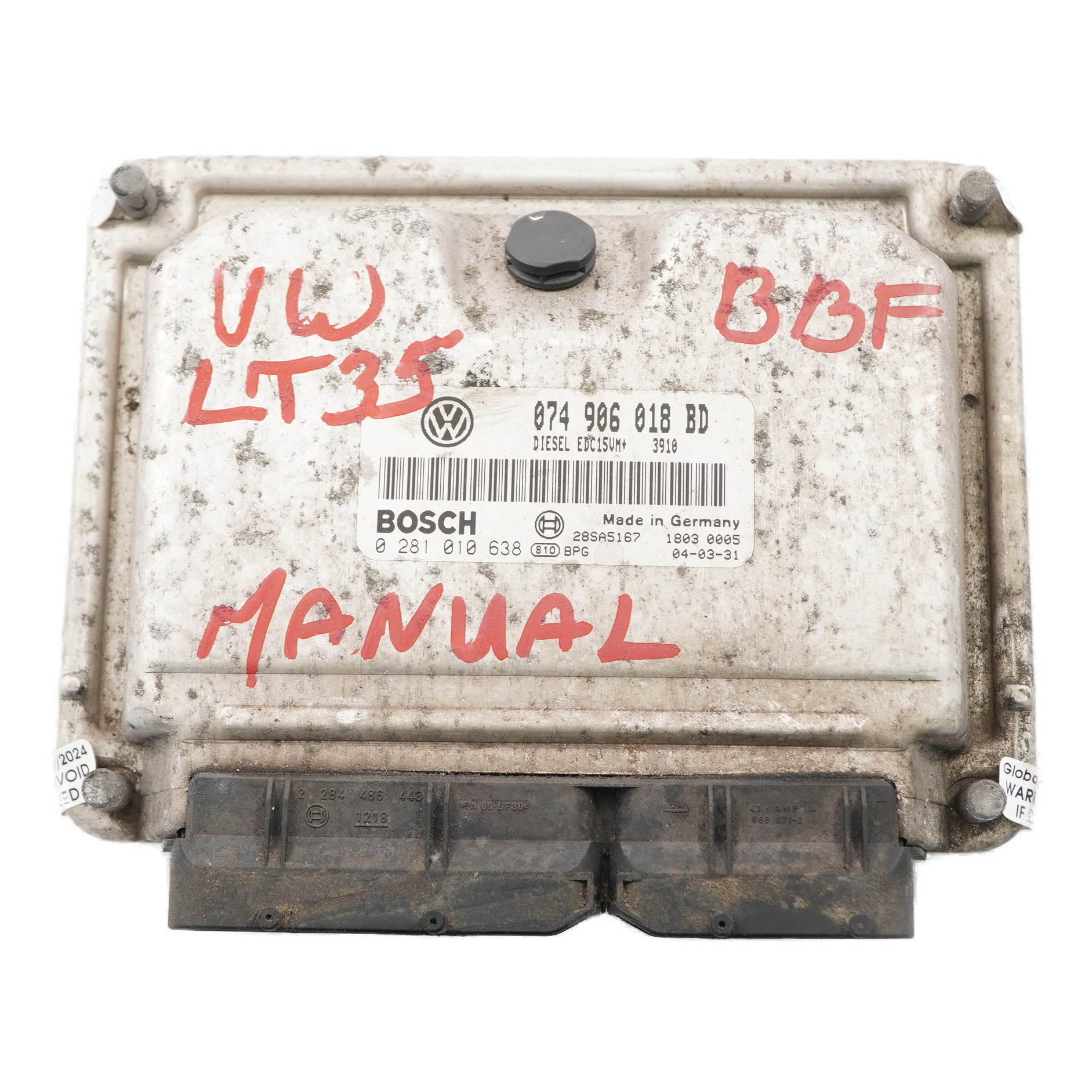 VW Volkswagen LT 35 BBF 95PS Motor steuergerät Modul ECU 074906018BD Handbuch