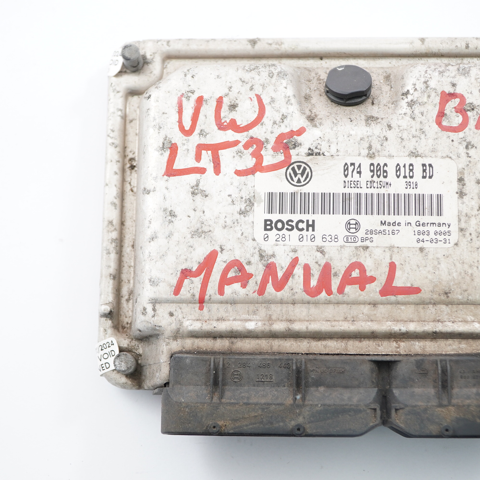 VW Volkswagen LT 35 BBF 95PS Motor steuergerät Modul ECU 074906018BD Handbuch