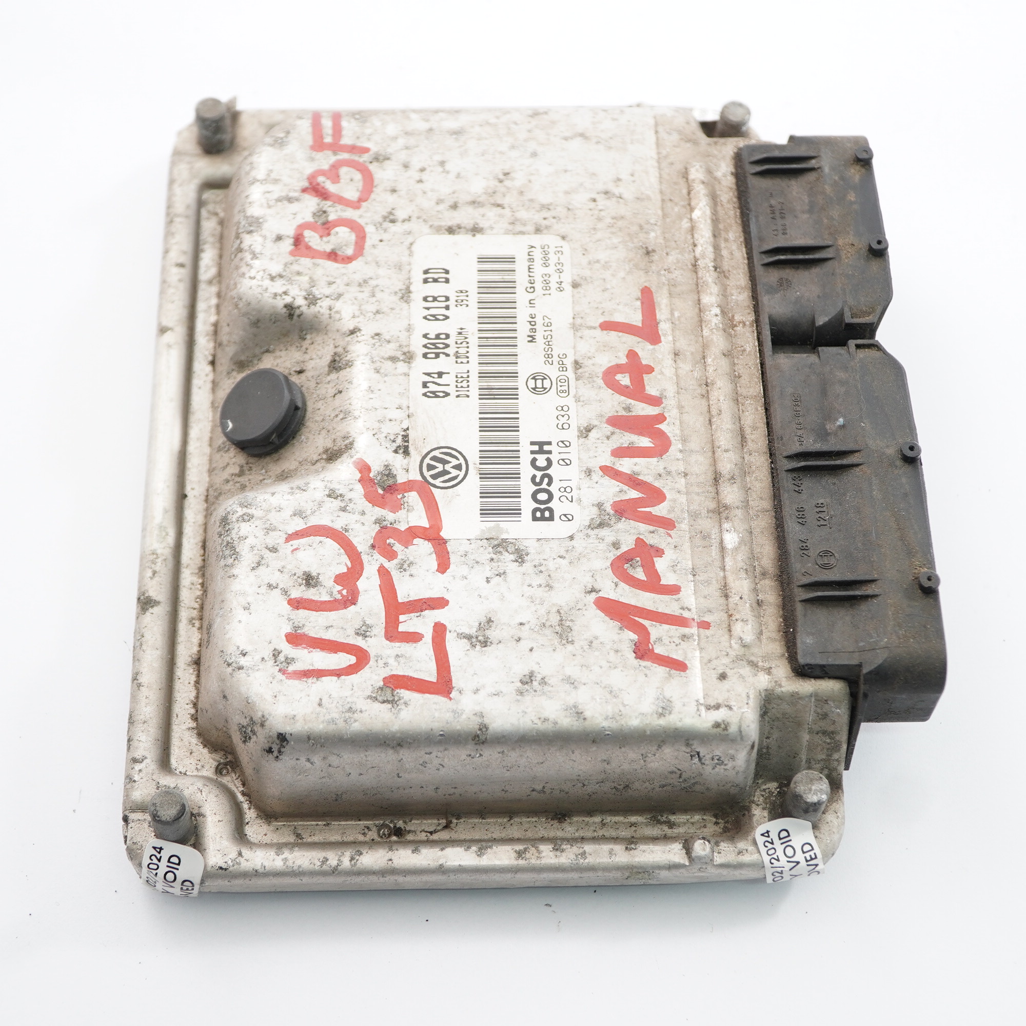 VW Volkswagen LT 35 BBF 95PS Motor steuergerät Modul ECU 074906018BD Handbuch