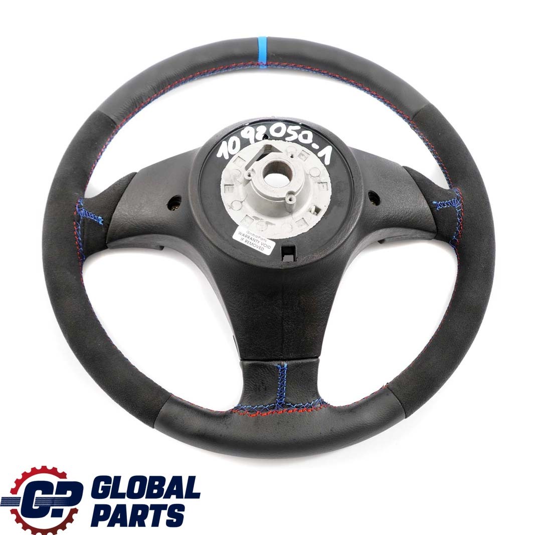 BMW E36 NEW Black Leather / Alcantara  Sport Steering Wheel 3 Spoke Tricoloured