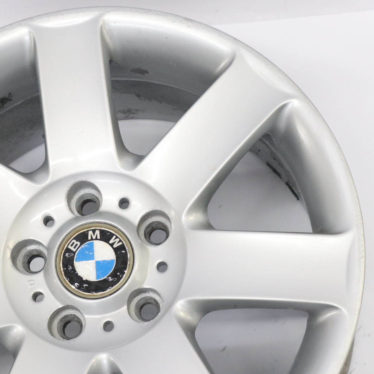 BMW E36 E46 Silberne Leichtmetal lfelge 17" Sternspeichen 44 ET:47 8J 1094506