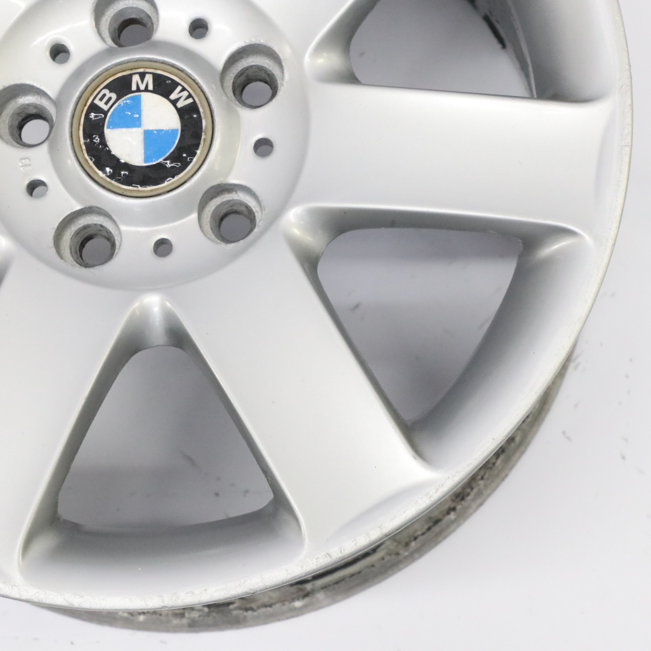 BMW E36 E46 Silberne Leichtmetal lfelge 17" Sternspeichen 44 ET:47 8J 1094506