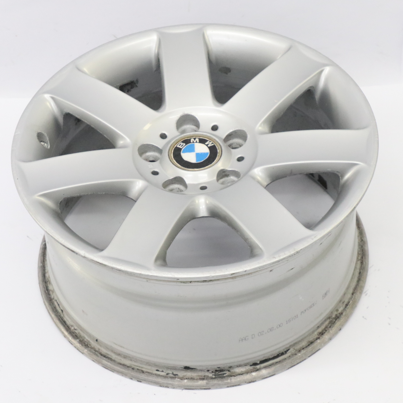 BMW E36 E46 Silberne Leichtmetal lfelge 17" Sternspeichen 44 ET:47 8J 1094506