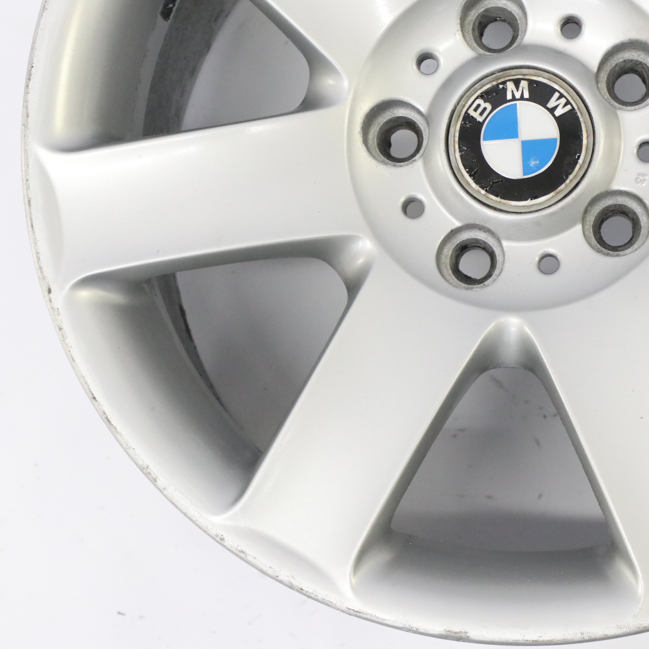 BMW E36 E46 Silberne Leichtmetallfelge 17" Sternspeichen 44 ET:47 8J 1094506