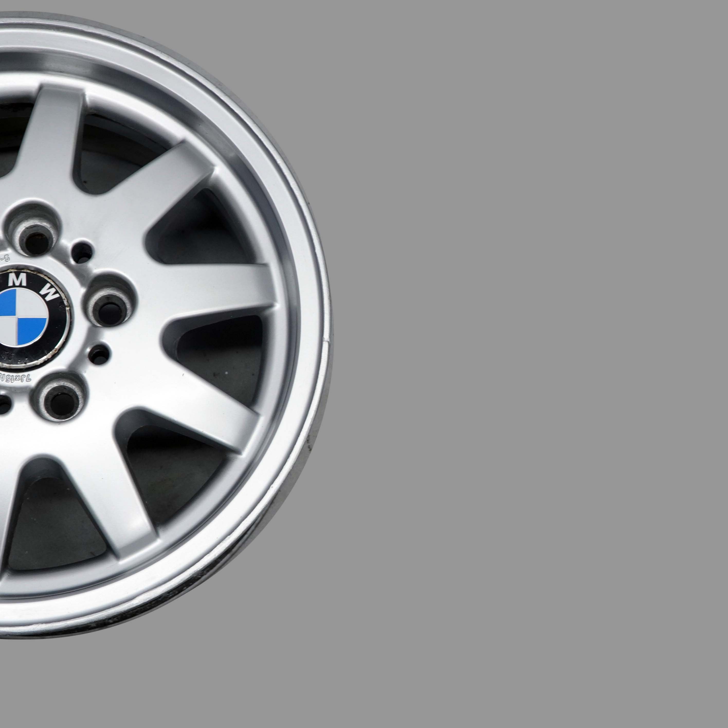 BMW 3 er E36 E46 Silber Alu Felge Alufelge 15" 7J ET:47 Styling 28 1182607