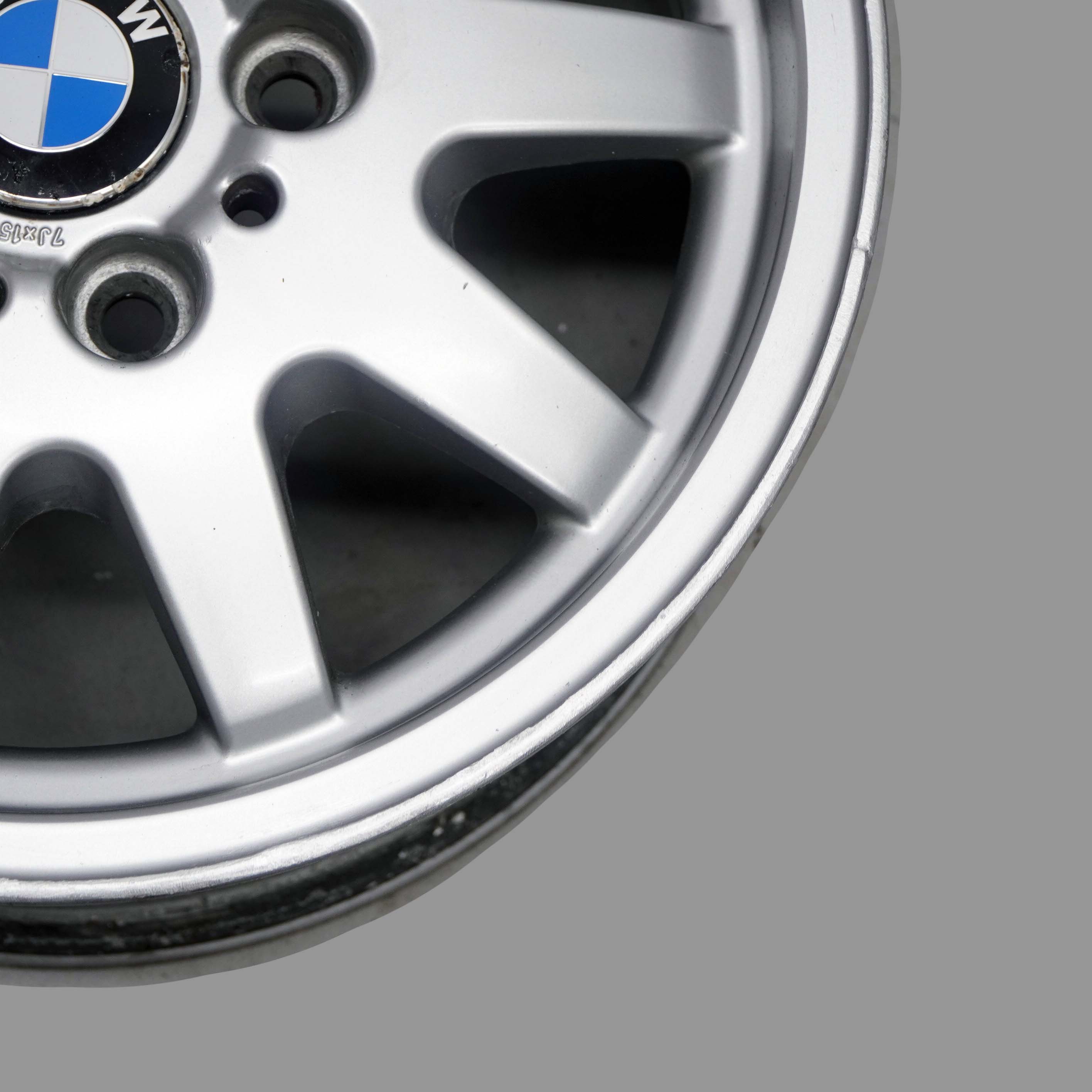 BMW 3 er E36 E46 Silber Alu Felge Alufelge 15" 7J ET:47 Styling 28 1182607