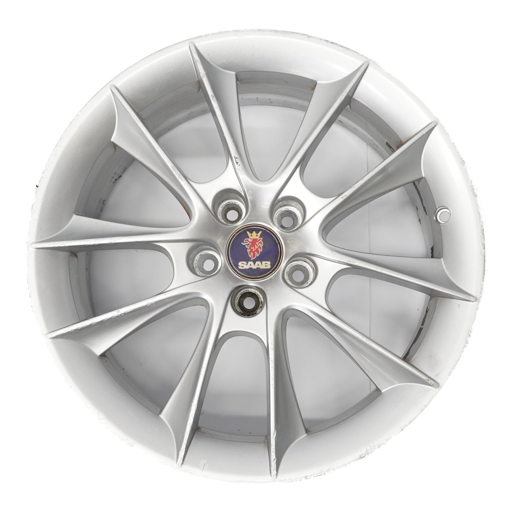 Saab 9-3 Silberne Leicht metall felge 18" ET:41 7.5J 12763042