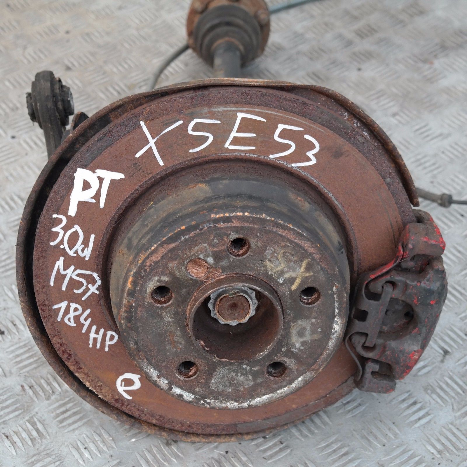 BMW X5 Series E53 3.0d M57 REAR RIGHT O/S LEG SUSPENSION AXLE BRAKE DISC CARRIER