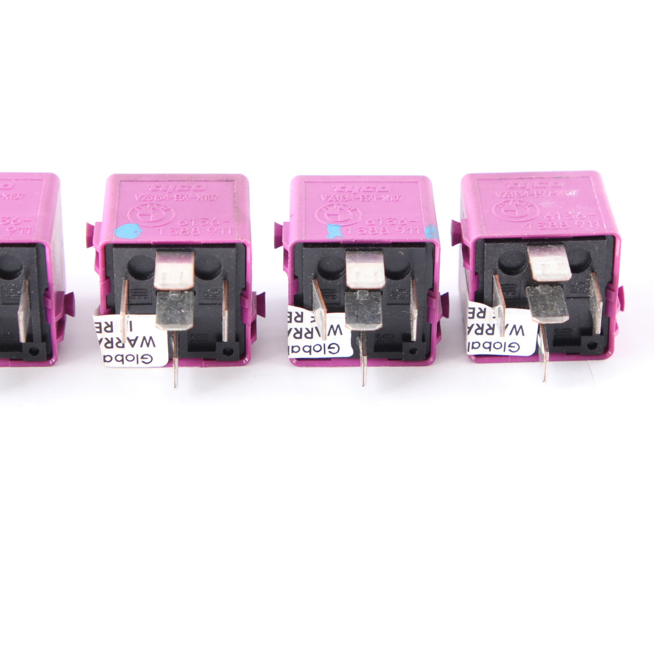 BMW E36 E38 E85 Mini R52 R57 5x Change-Over Contact Relay Violet Set 1388911