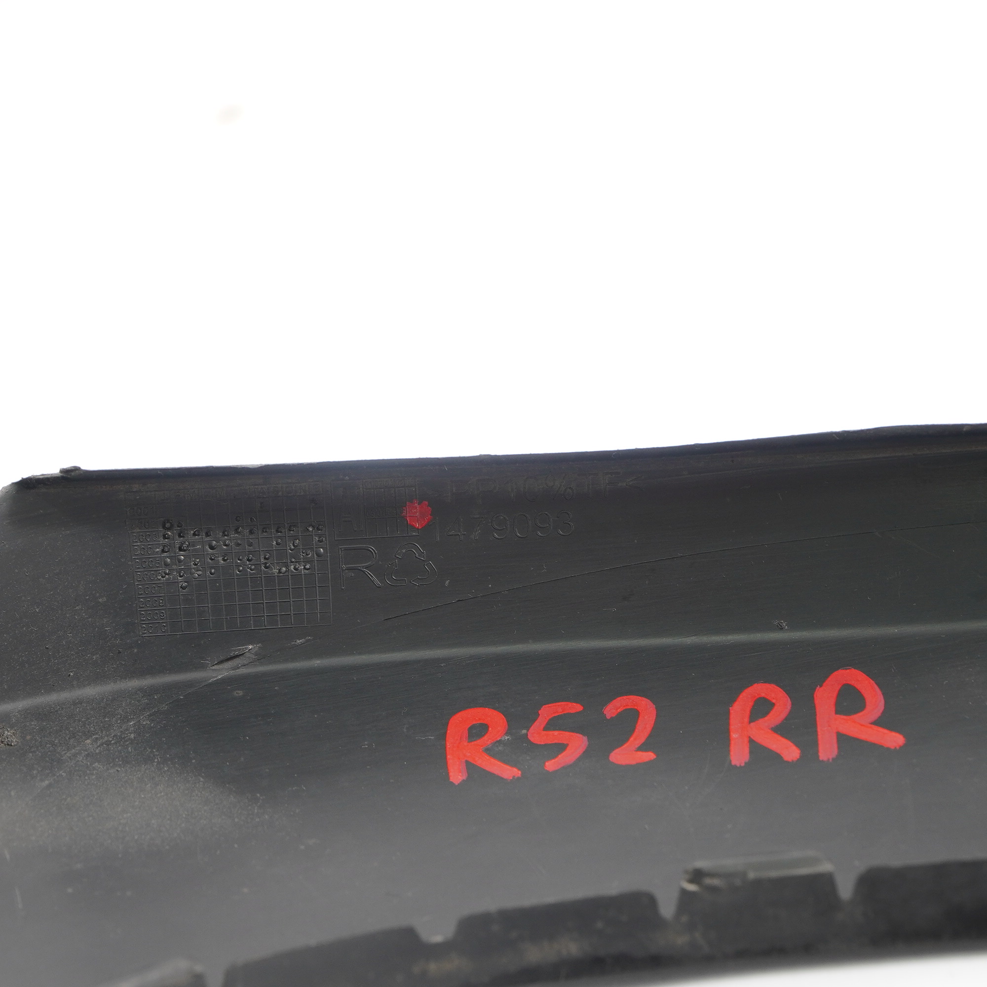 Mini Cooper S R52 R53 W11 Hinten Rechts O/S Stoßstange Spoiler Radlauf 1479093