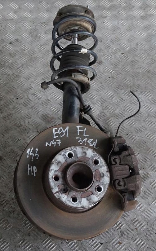 BMW 3 E91 Touring 318d N47 Front Left N/S Spring Strut Brake Suspension Leg Hub