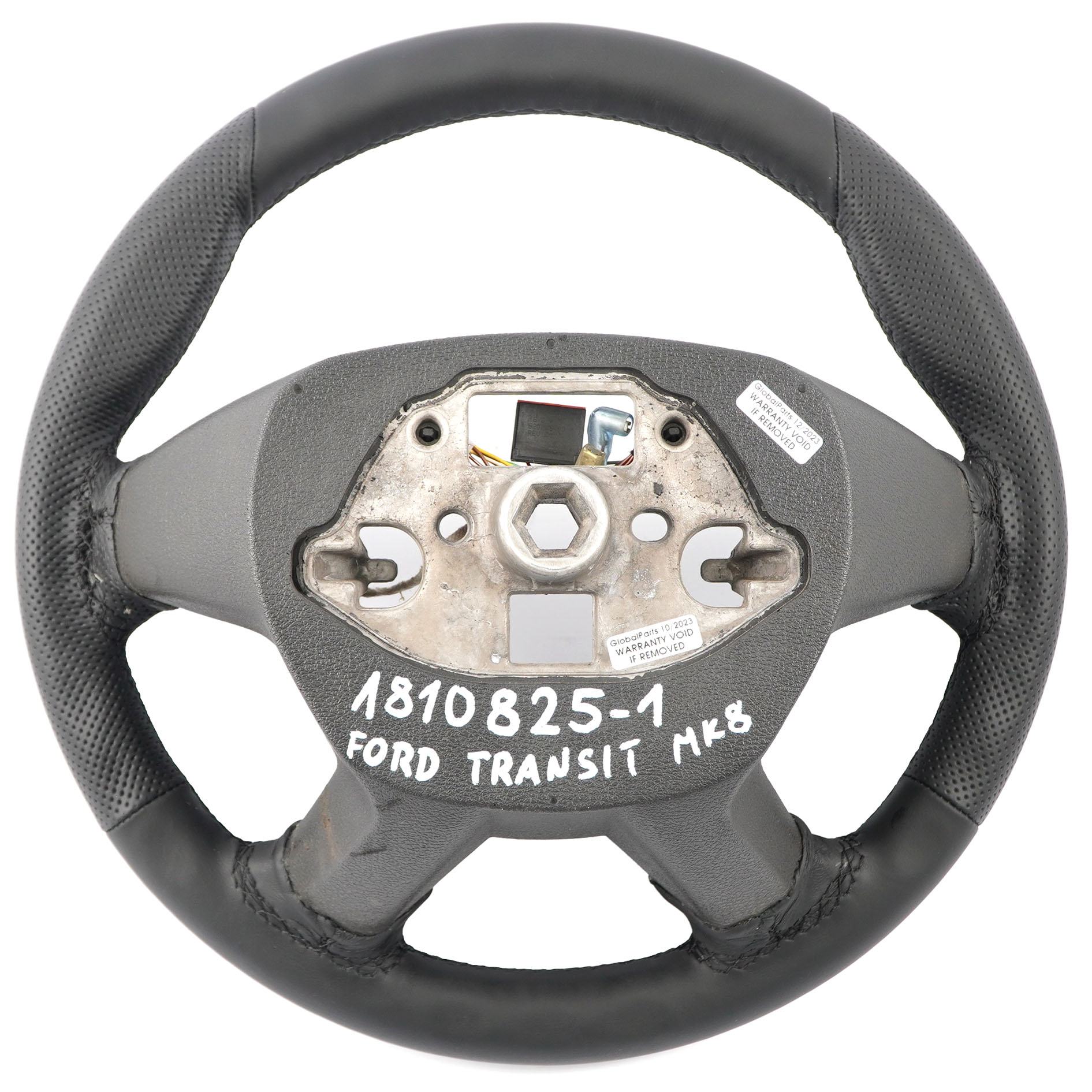 Ford Transit Mk8 NEW Black Leather Steering Wheel Multifunction BK213600CD35B8