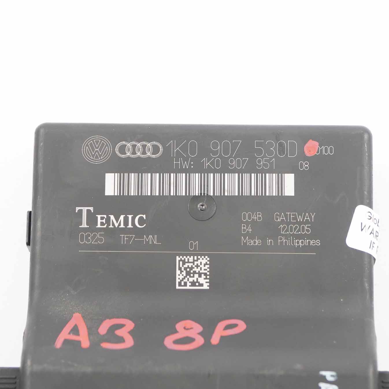 Audi A3 8P Central Gateway Steuergerät Modul Relais ECU 1K0907530D