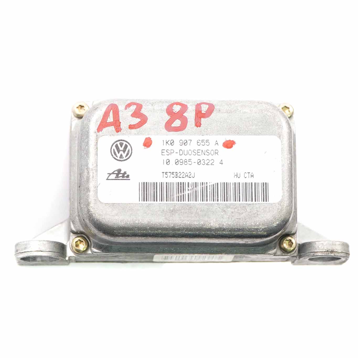 Audi A3 8P Gier Sensor ESP Drehraten steuergerät Modul 1K0907655A