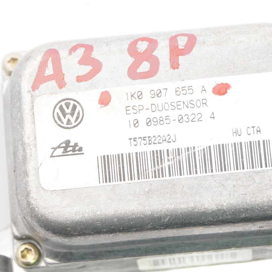 Audi A3 8P Gier Sensor ESP Drehraten steuergerät Modul 1K0907655A