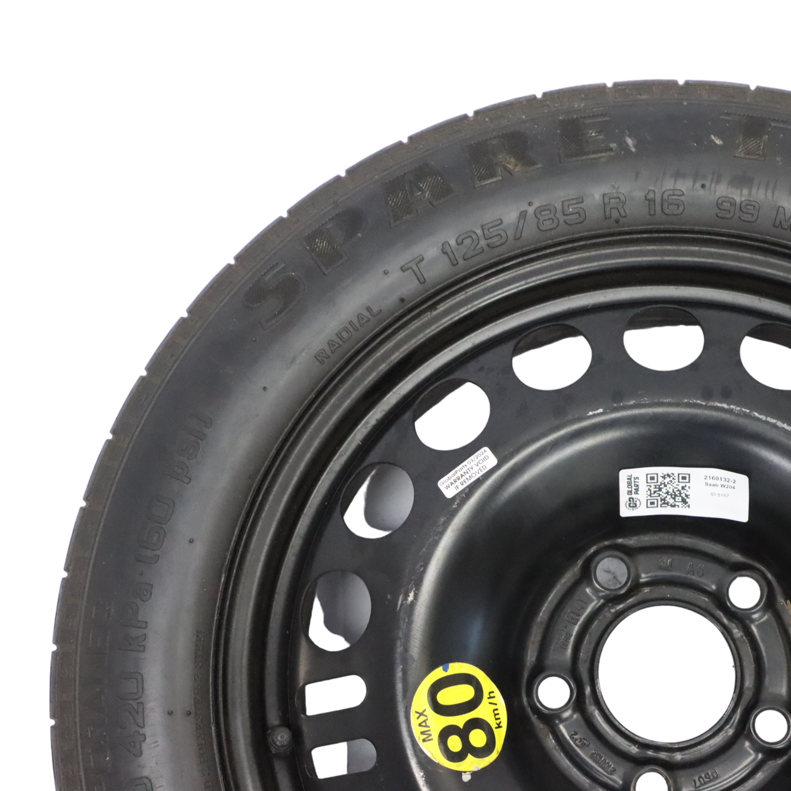 Spare Wheel Saab 9-3 Wheel Steel R16 4J ET:41 Pirelli 125/85 2160132