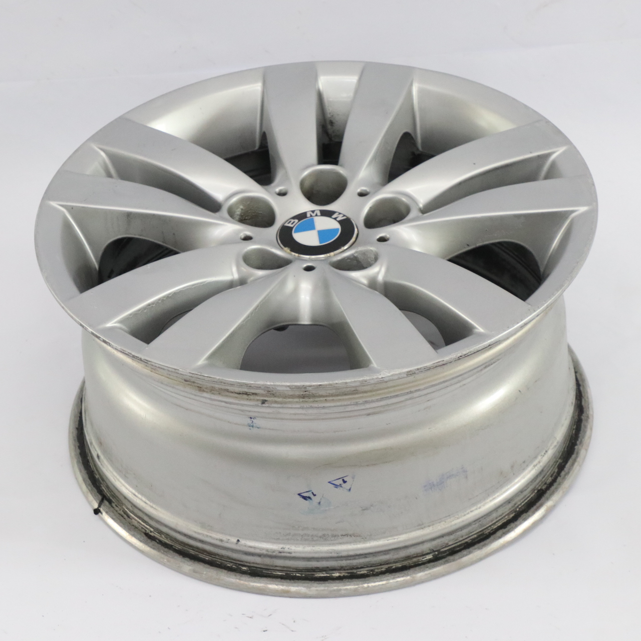 BMW 3 er E90 E91 E92 Silber Alu Felge Alufelge 17" Doppelspeiche 161 ET:34 8J