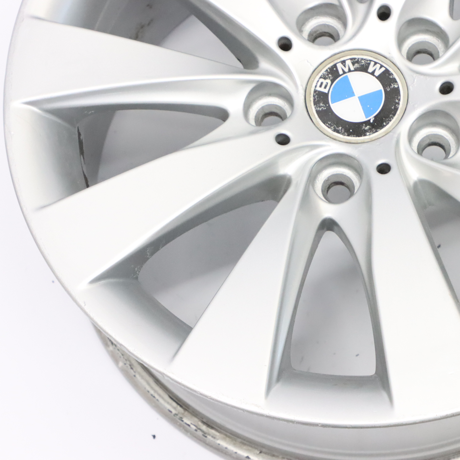 BMW F30 F32 Silberne Leicht metall felge 17" V Speiche 413 7,5J ET:37 6796240