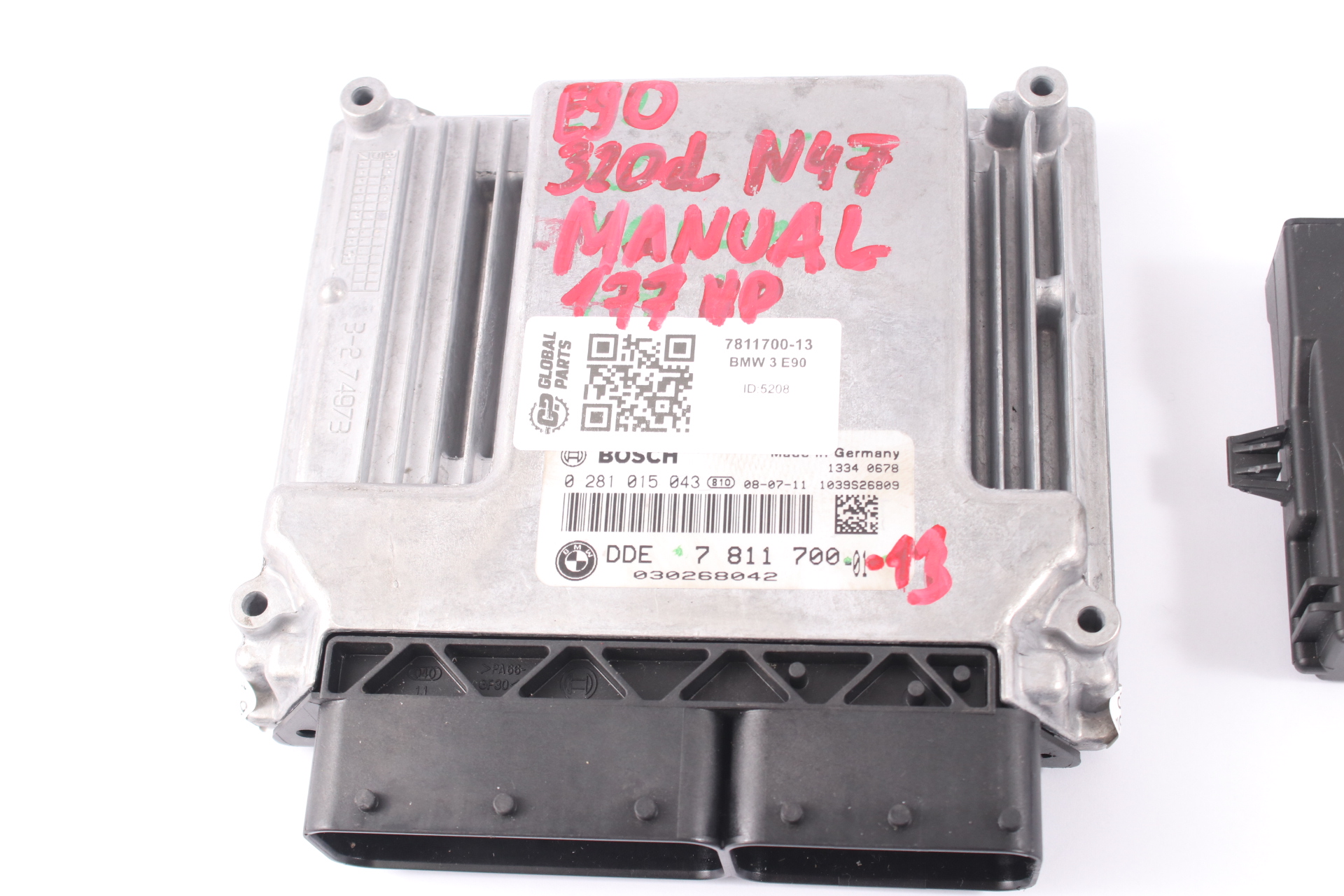 BMW E90 E91 320d N47 Motorsteuergerät Modul ECU Kit DDE 7811700 CAS3 Schlüssel