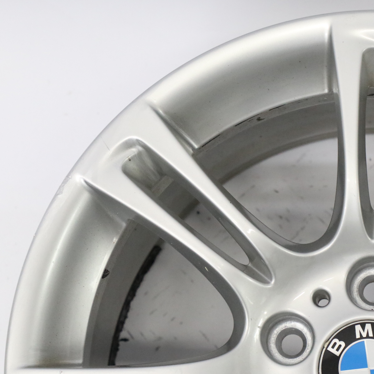 BMW 5 6 F10 F11 F12 Silber Felge Alufelge Rad M Doppelspeiche 350 9J 18" ET:44