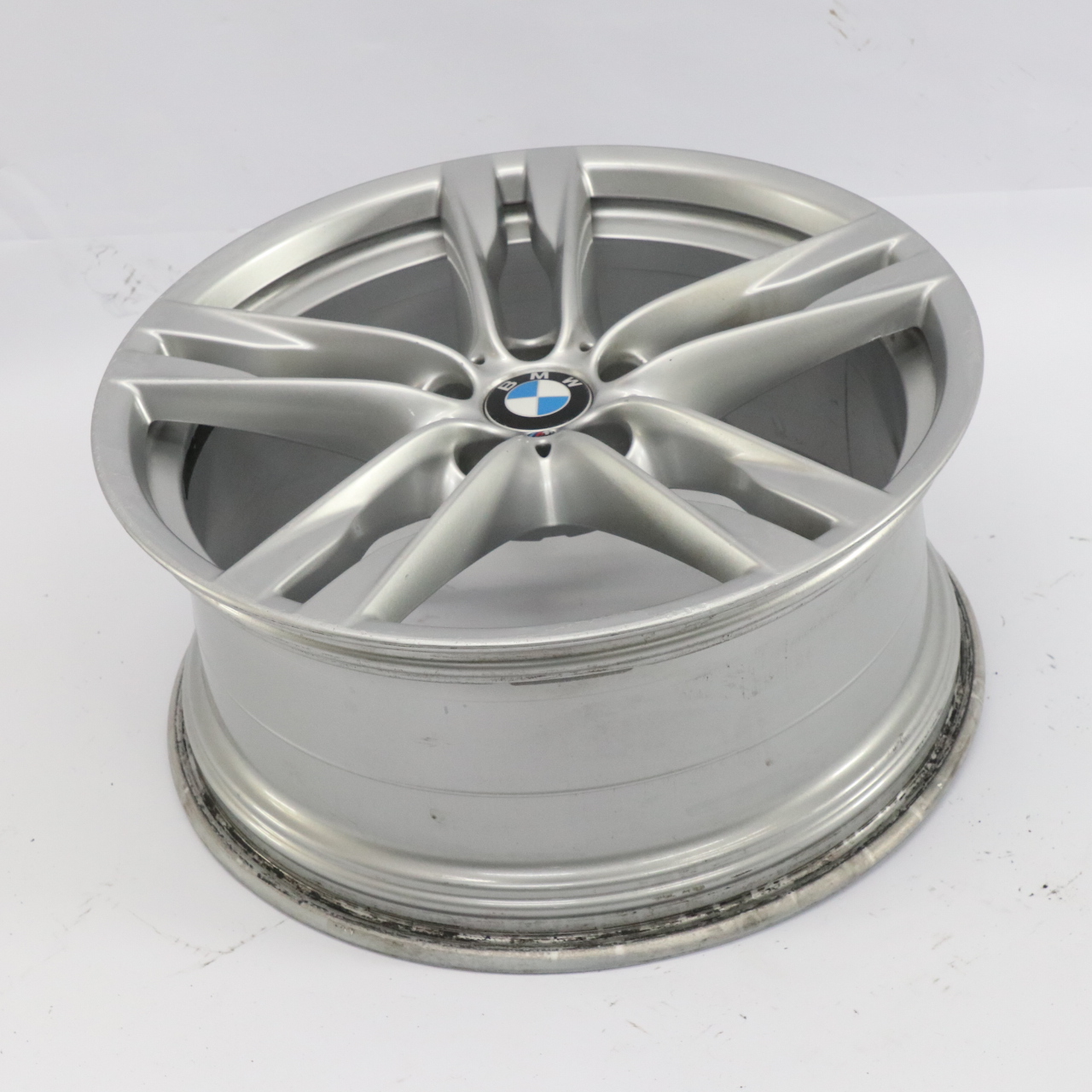 BMW F06 F12 Silver Rear Wheel Alloy Rim 20" ET:44 9J M Double Spoke 373 7843716