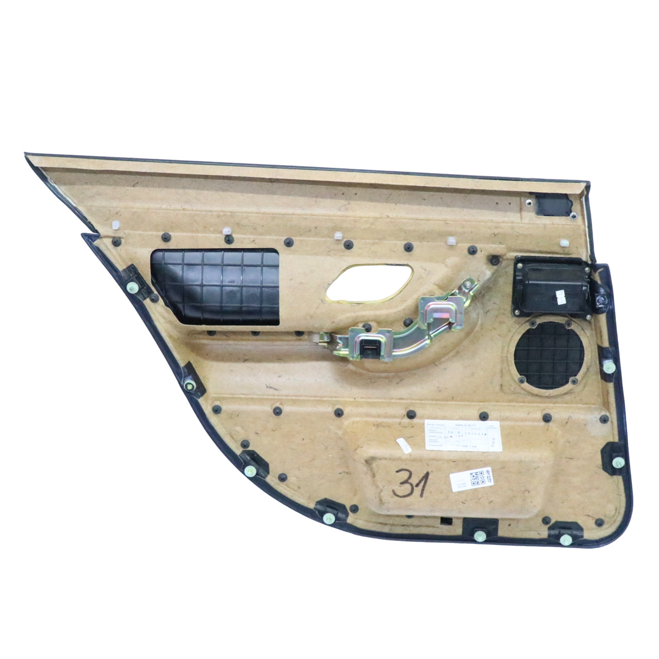 BMW E38 Boczek Panel Drzwi Lewy Tylny Czarna Skóra Montana