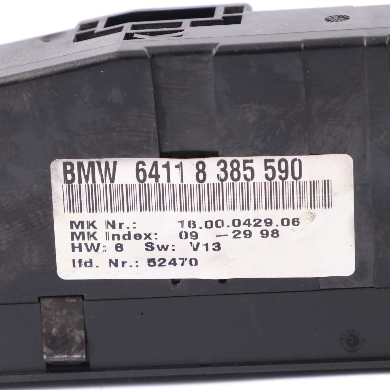 BMW E38 Radio-Klimaanlage-Klimaanlagen-Steuergerät Schalttafel Schwarz 8385590