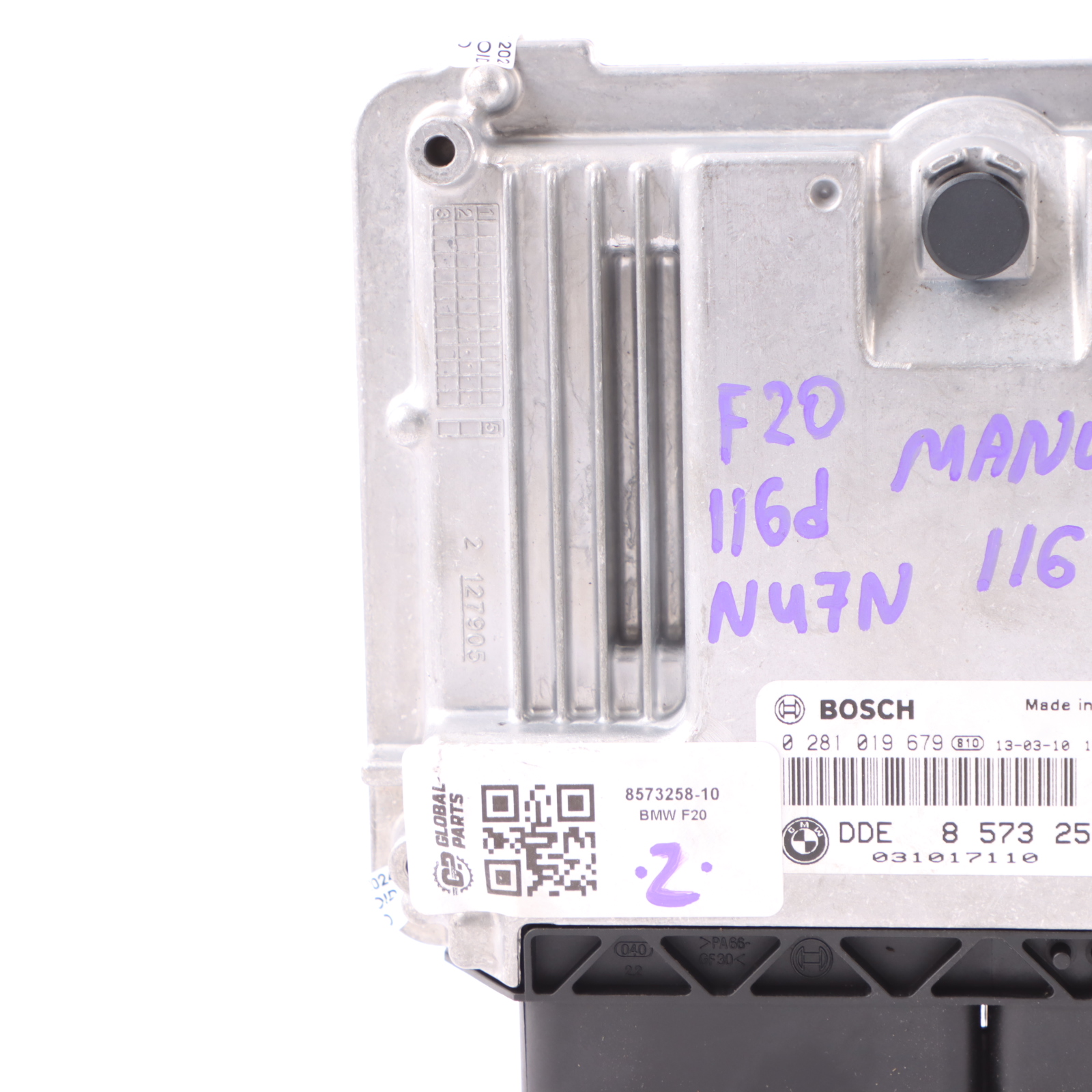 BMW F20 116d F30 F31 316d N47N 116HP Motorsteuergerät ECU DDE 8573258 Handbuch