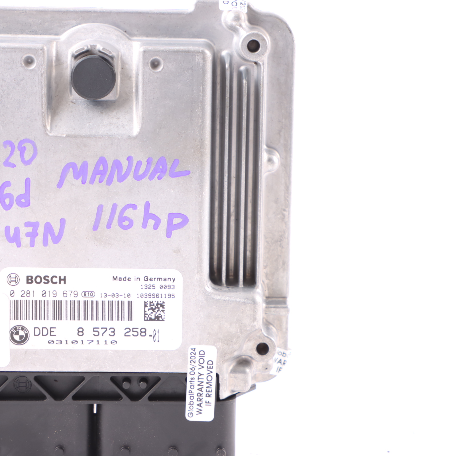 BMW F20 116d F30 F31 316d N47N 116HP Motorsteuergerät ECU DDE 8573258 Handbuch