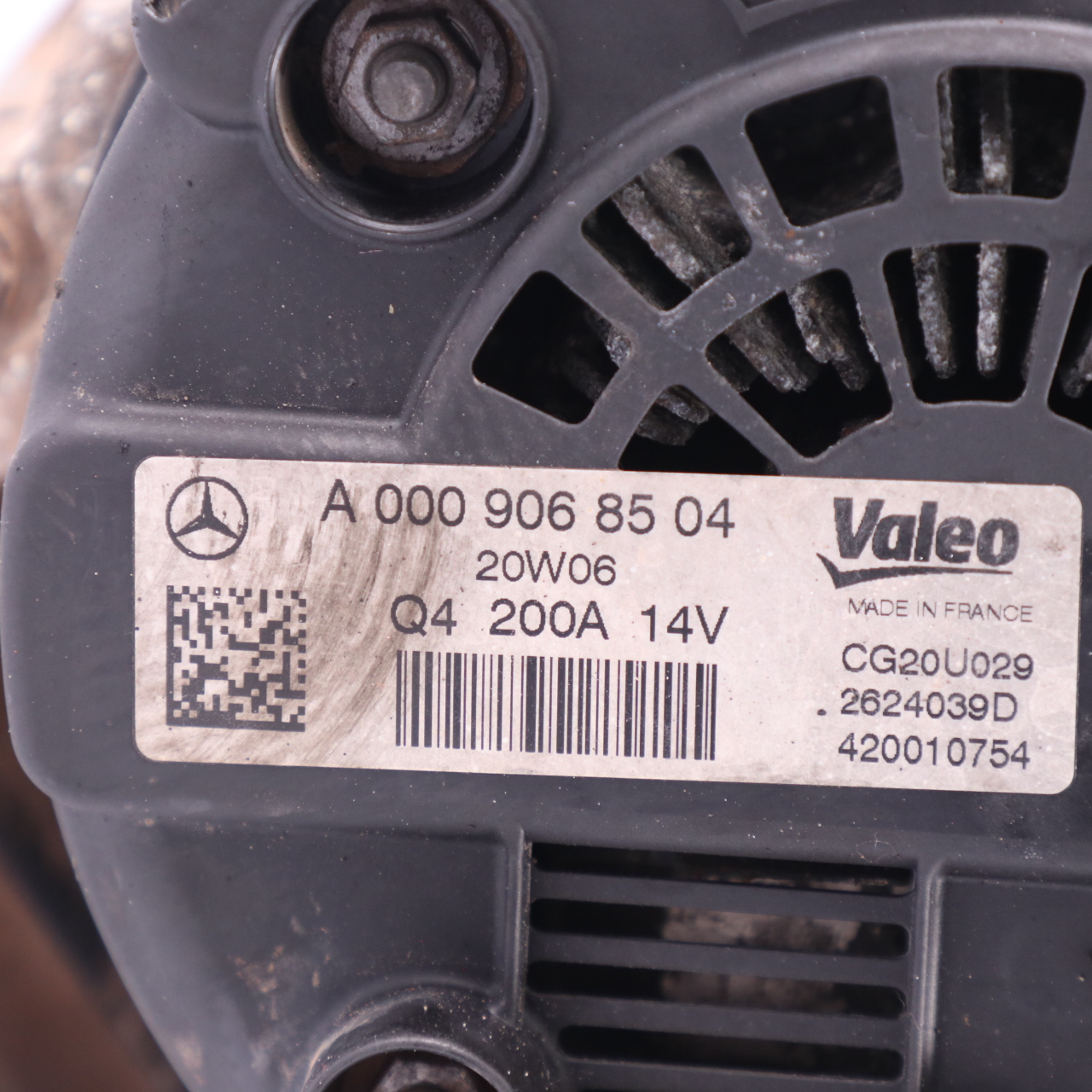 Lichtmaschine Mercedes Vito W447 Motor Generator 200A Valeo A0009068504