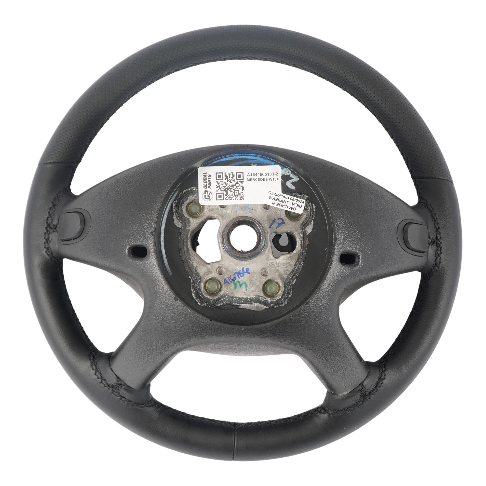 Mercedes ML W164 NEW Leather Steering Wheel with Black Threads A1644605103