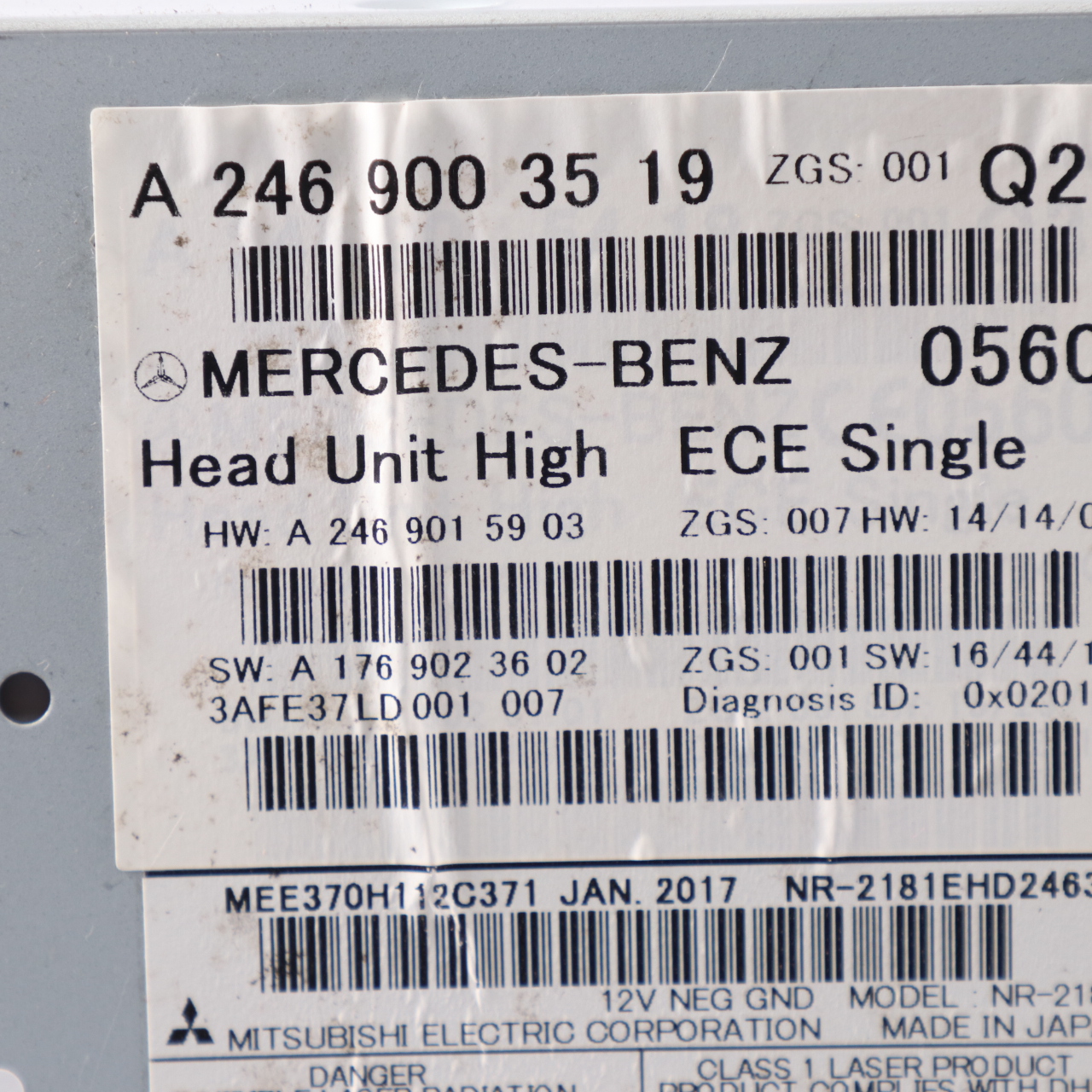 Mercedes W176 W246 Radio COMAND Nav CD Spieler Steuerung Hauptgerät A2469003519