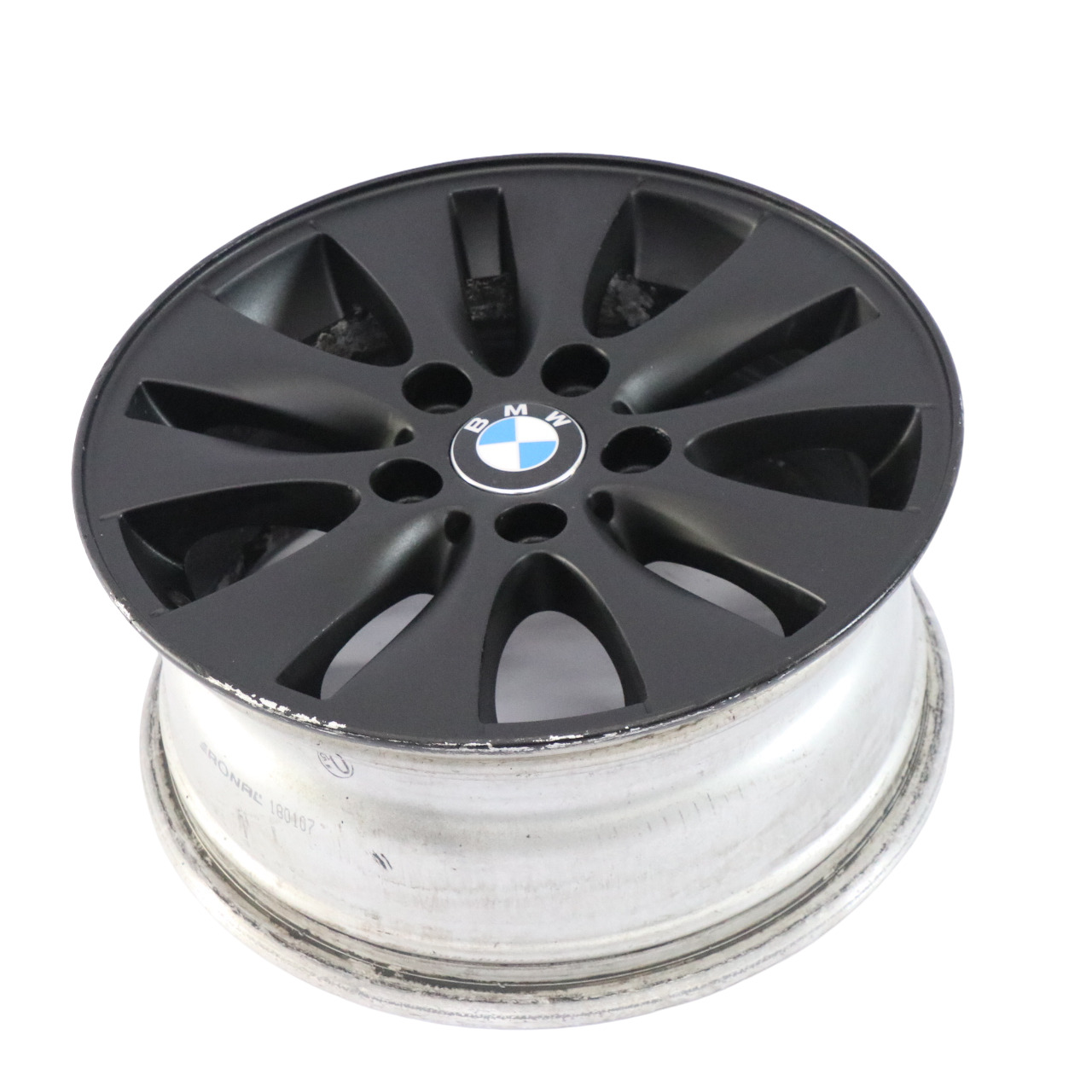 BMW E81 E82 E87 E88 Schwarz Leichtmetallfelge 16" V-Speiche 229 ET:44 7J 6774684