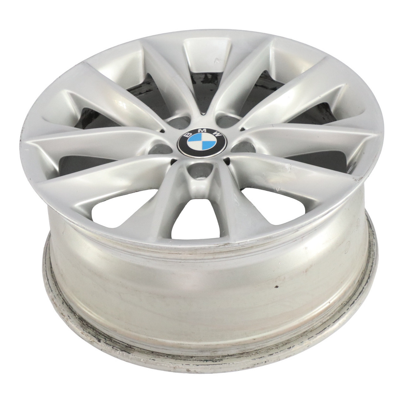 BMW F25 F26 Silberne Leichtmetallfelge 18" 8J ET:43 V Speiche 307 6787578