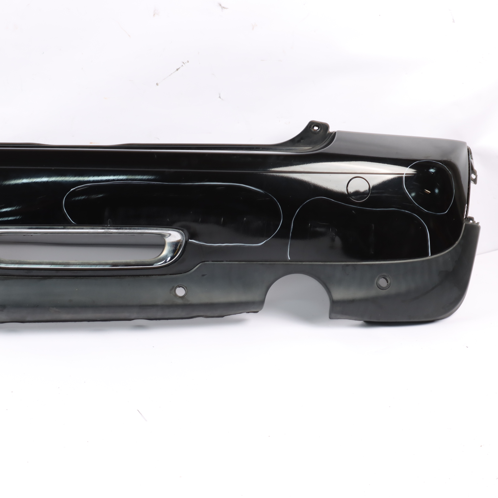 Mini R56 LCI Rear Bumper Trim Panel PDC R57 LCI R58 Midnight Black Metallic A94