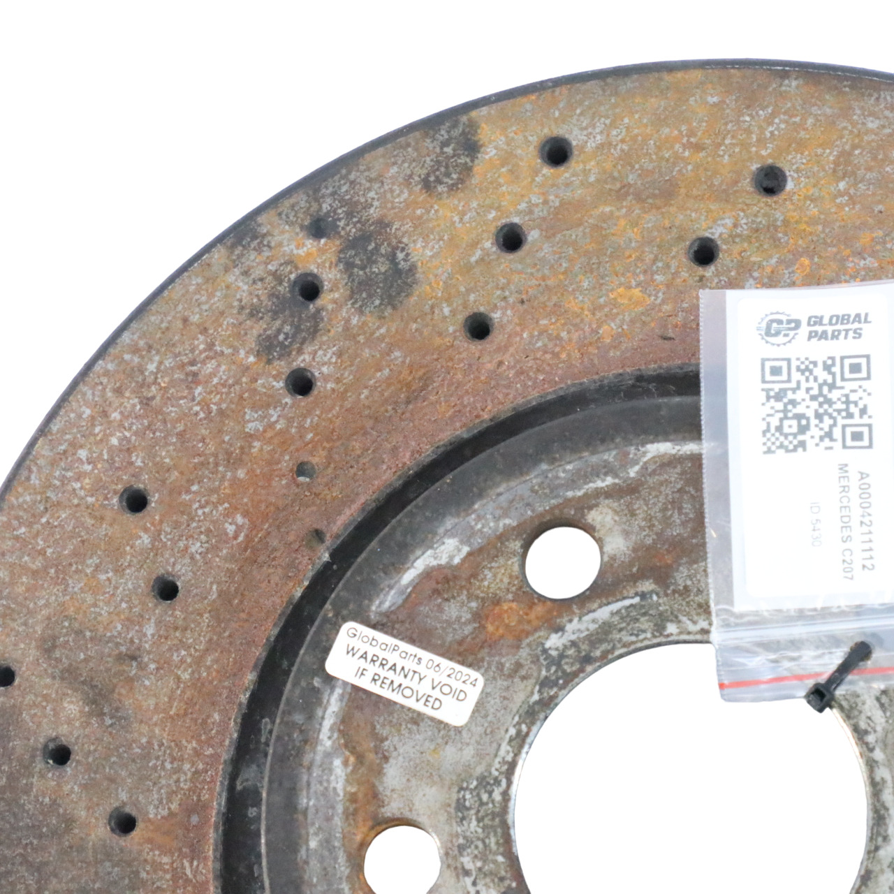 Mercedes C207 Suspension Brake Disc Left Right N/O/S Set A0004211112