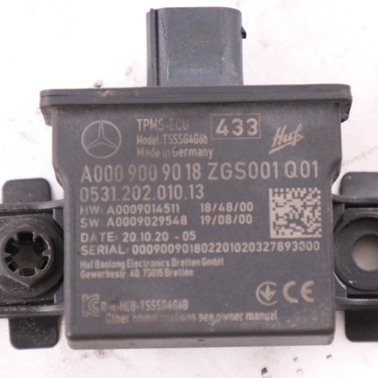 Mercedes W177 W247 Reifendrucküberwachung Sensor Modul Einheit TPMS A0009009018