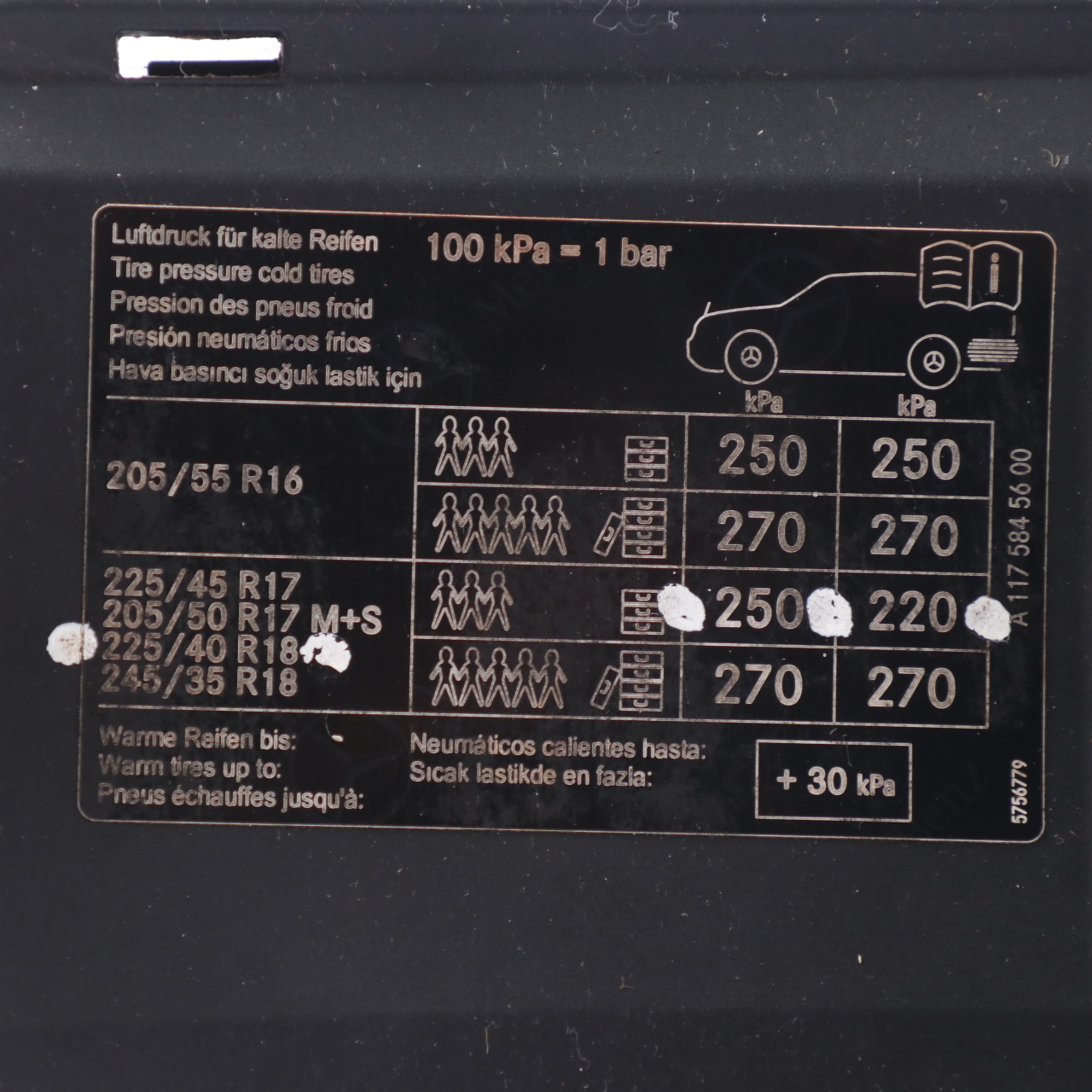 Mercedes C117 Kraftstoffeinfüllstutzen Klappe Deckel Träger Gehäuse A1176304100