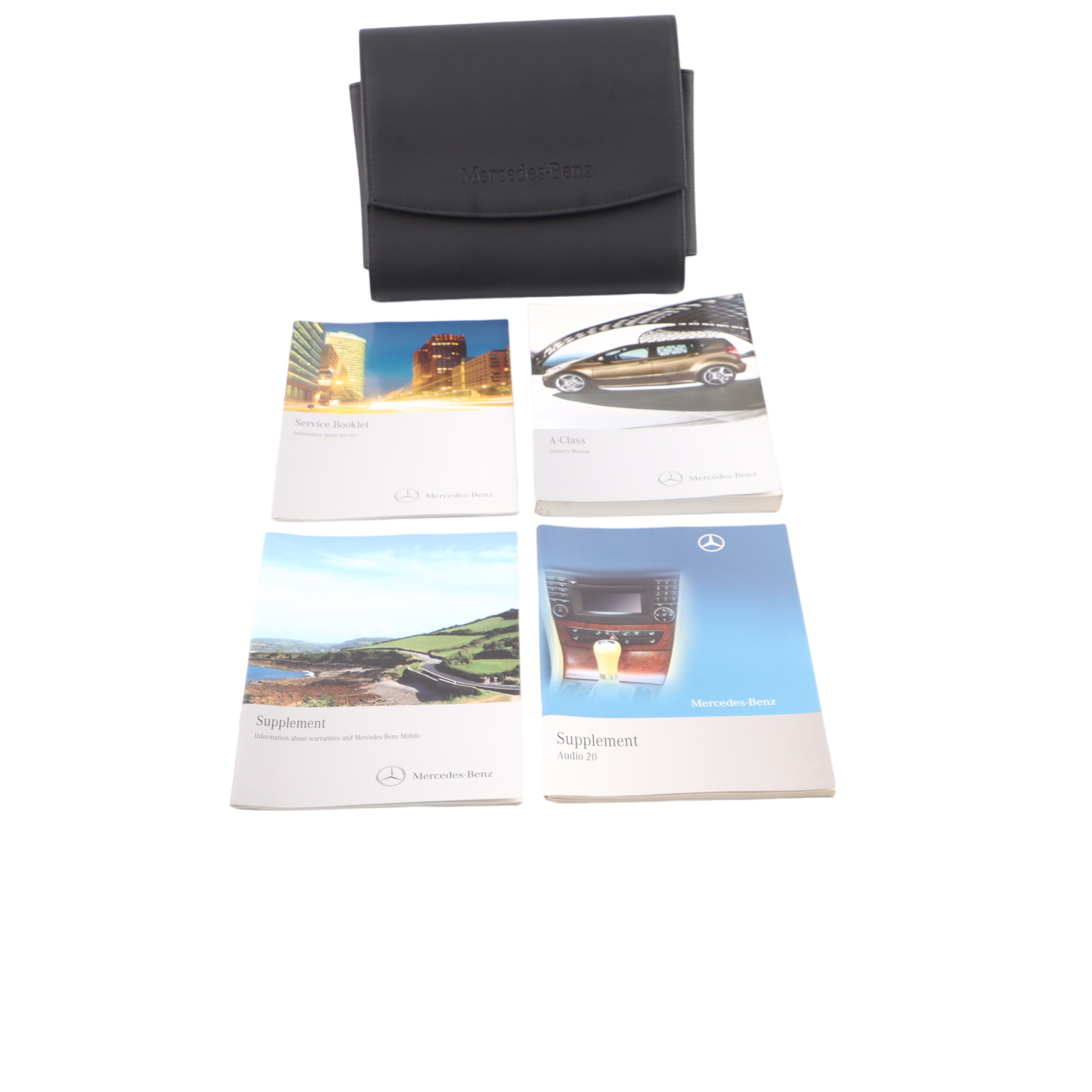 Mercedes W169 Owner's Handbook Service Booklet Slipcase Pouch Case Wallet Set