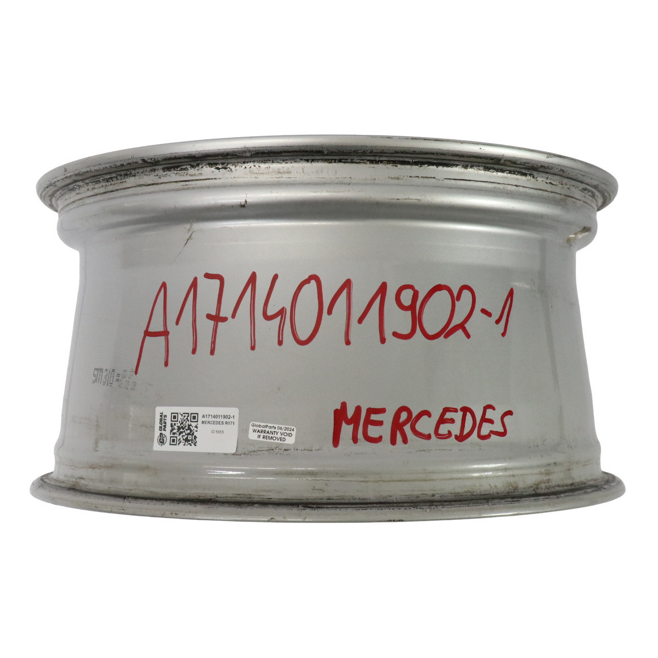 Mercedes R171 Silberne Leichtmetallfelge 17" 8,5J ET:30 5 Speichen A1714011902