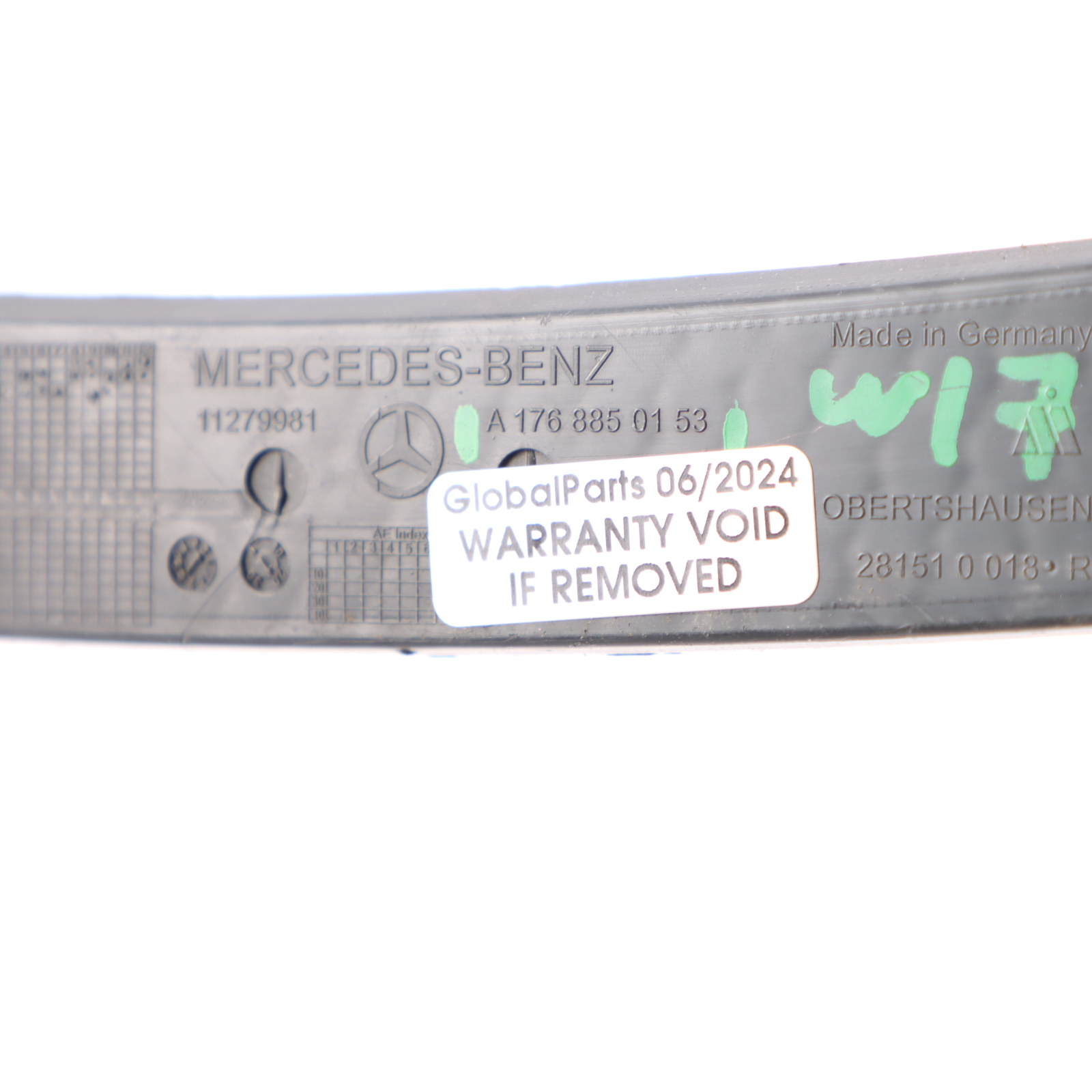 Mercedes W176 Rear Bumper Grille Panel Grid Trim Left N/S A1768850153