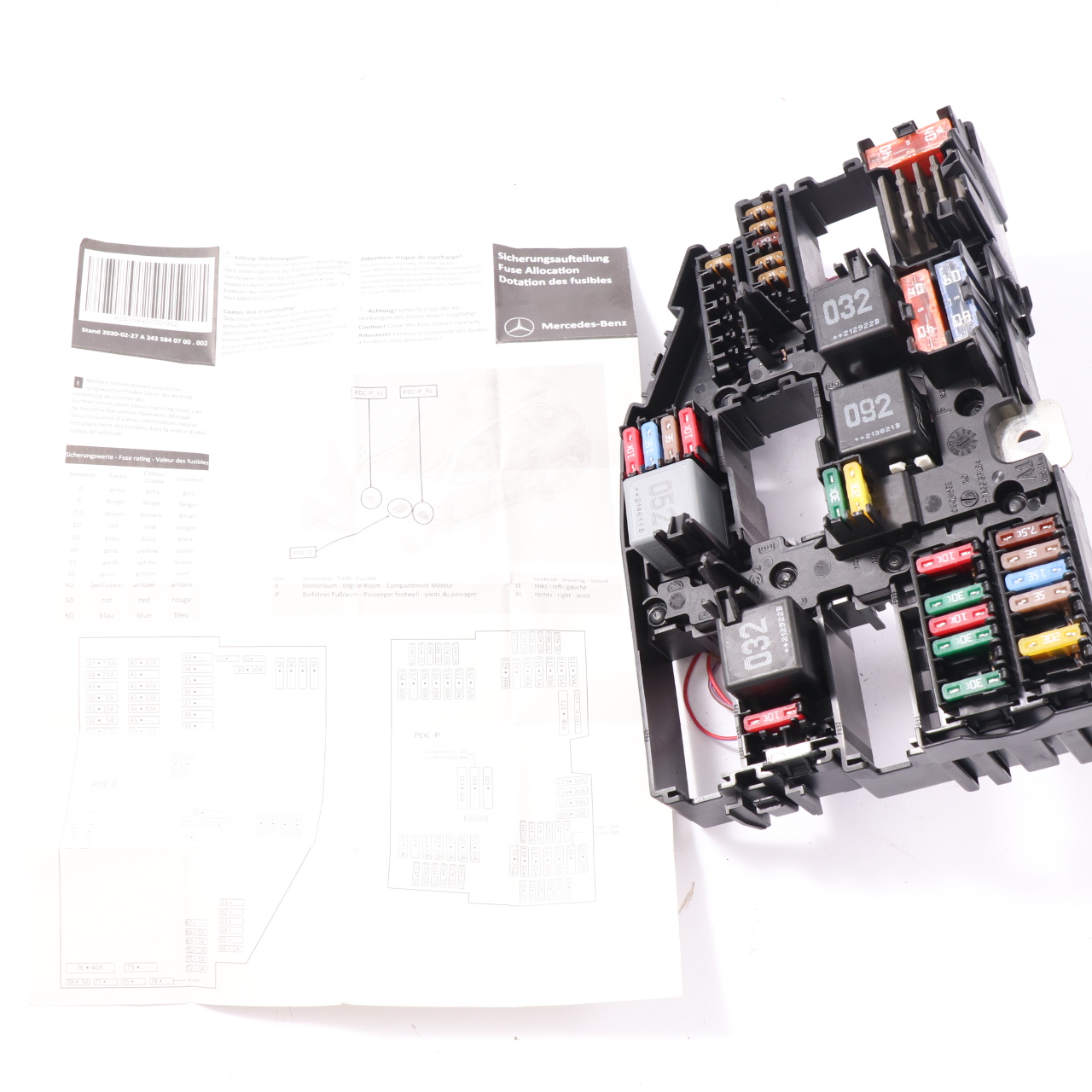 Sicherungs Kasten Mercedes W177 W247 Relais Motor Steuer Gerät Modul A1779069601