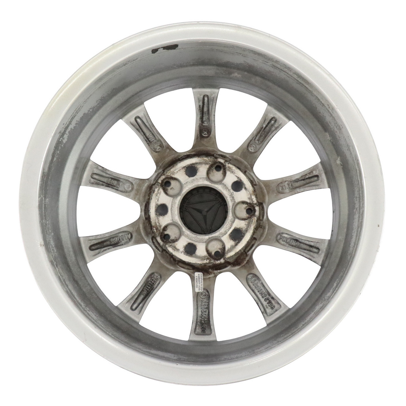 Mercedes W205 Silberne Leichtmetallfelge 16'' 6,5J ET:38 10 Speichen A2054012400