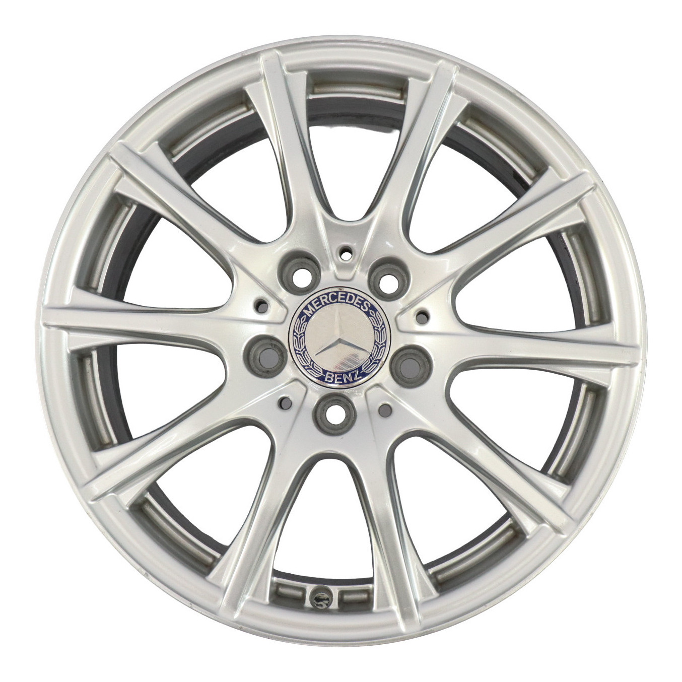 Mercedes W205 Silberne Leichtmetallfelge 16'' 6,5J ET:38 10 Speichen A2054012400