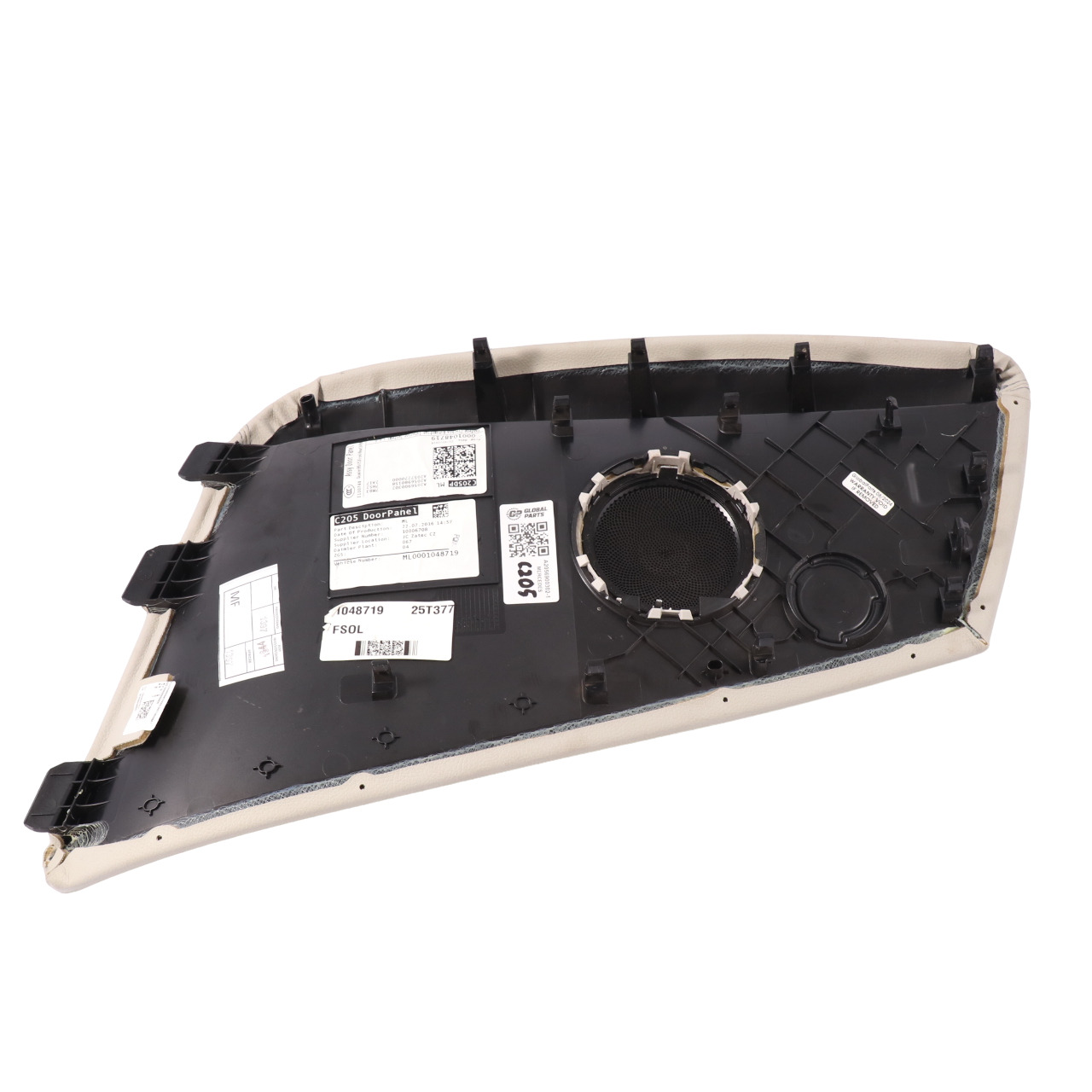 Mercedes C205 Seiten Verkleidung Abdeckung Hinten Links Beige Leder A2056900302