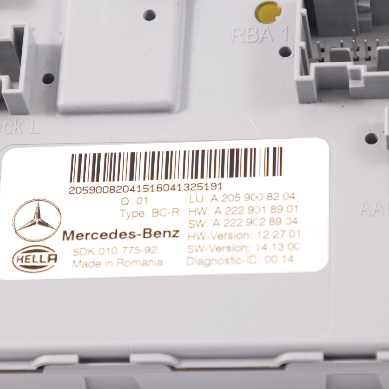 Mercedes W205 SAM Modul Sicherungskasten Relais Steuergerät A2059008204