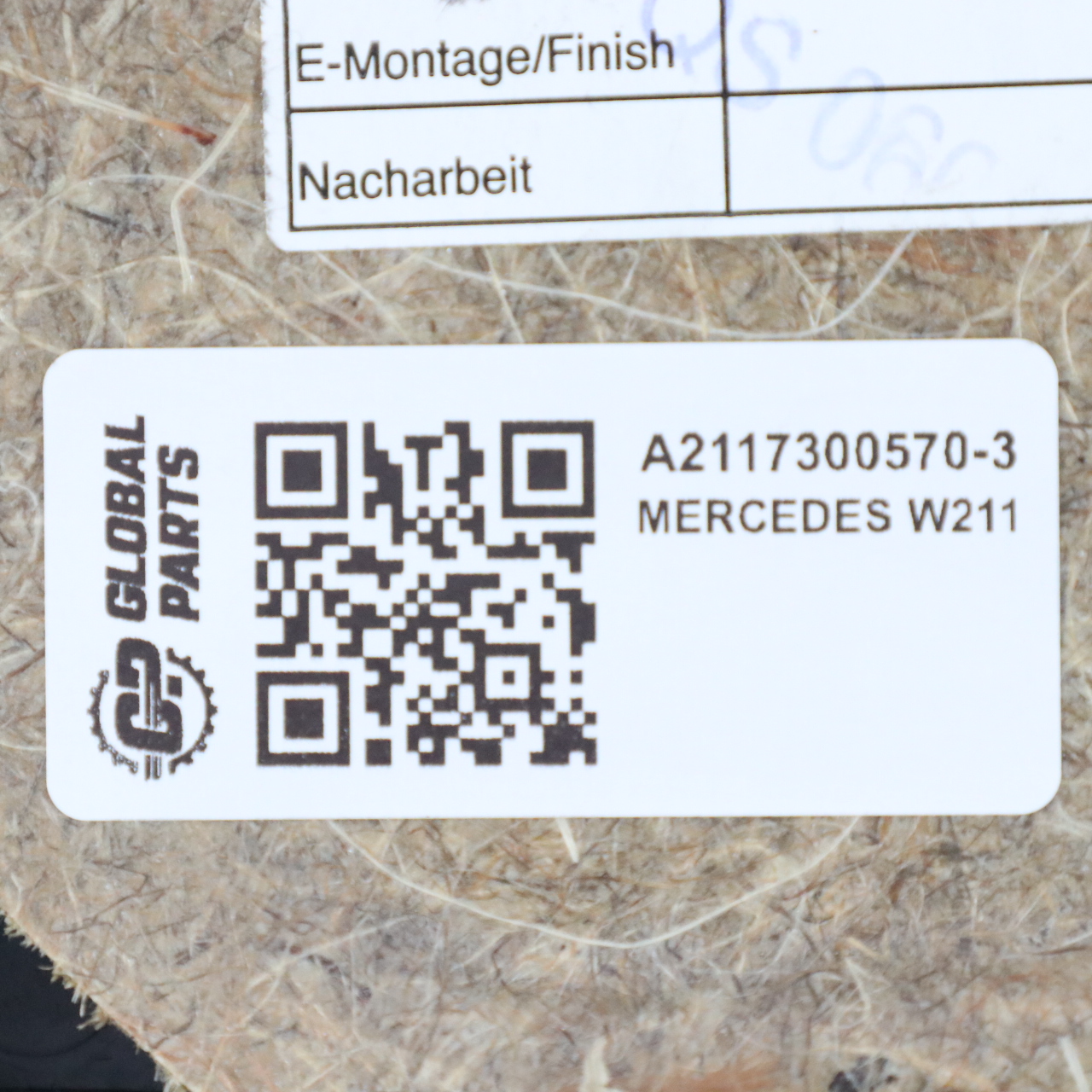 Mercedes W211 Türkarte Hinten Links Türverkleidung Verkleidung A2117302796