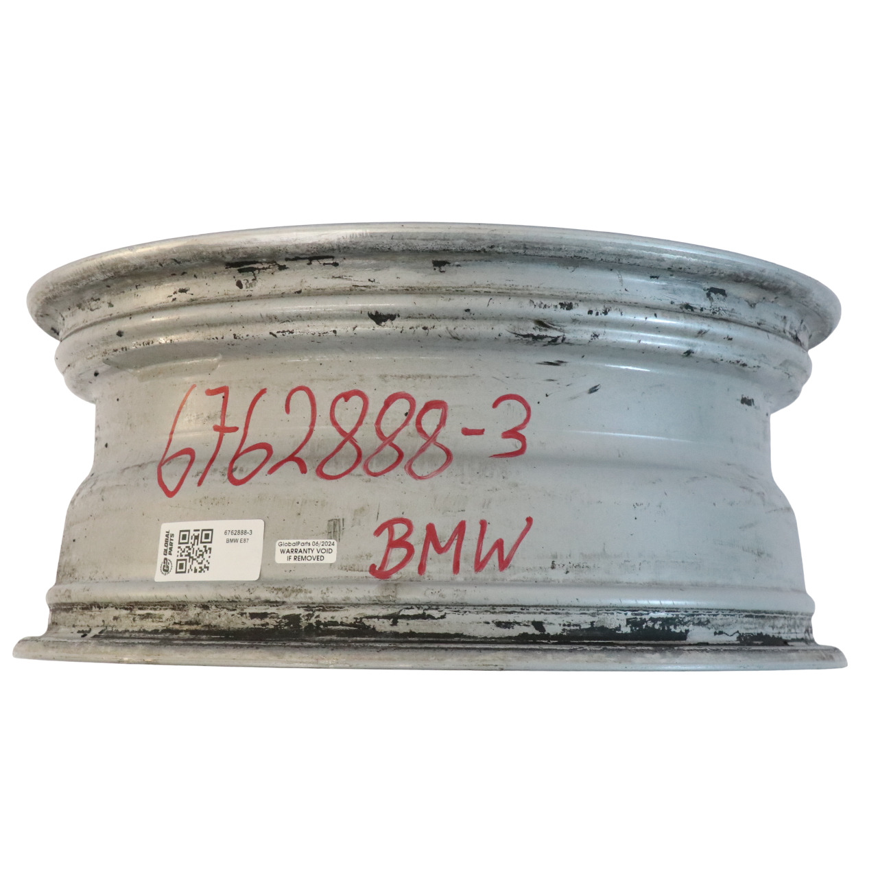 BMW E81 E87 Silberne Leicht metall felge 17" V-Speiche 141 ET:47 7J 6762888