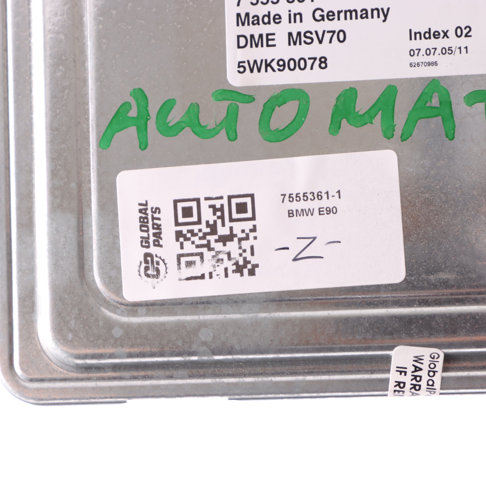 BMW E60 E90 E91 325i 525i N52 Steuergerät DME 7555361 CAS2 + Schlüssel Automat