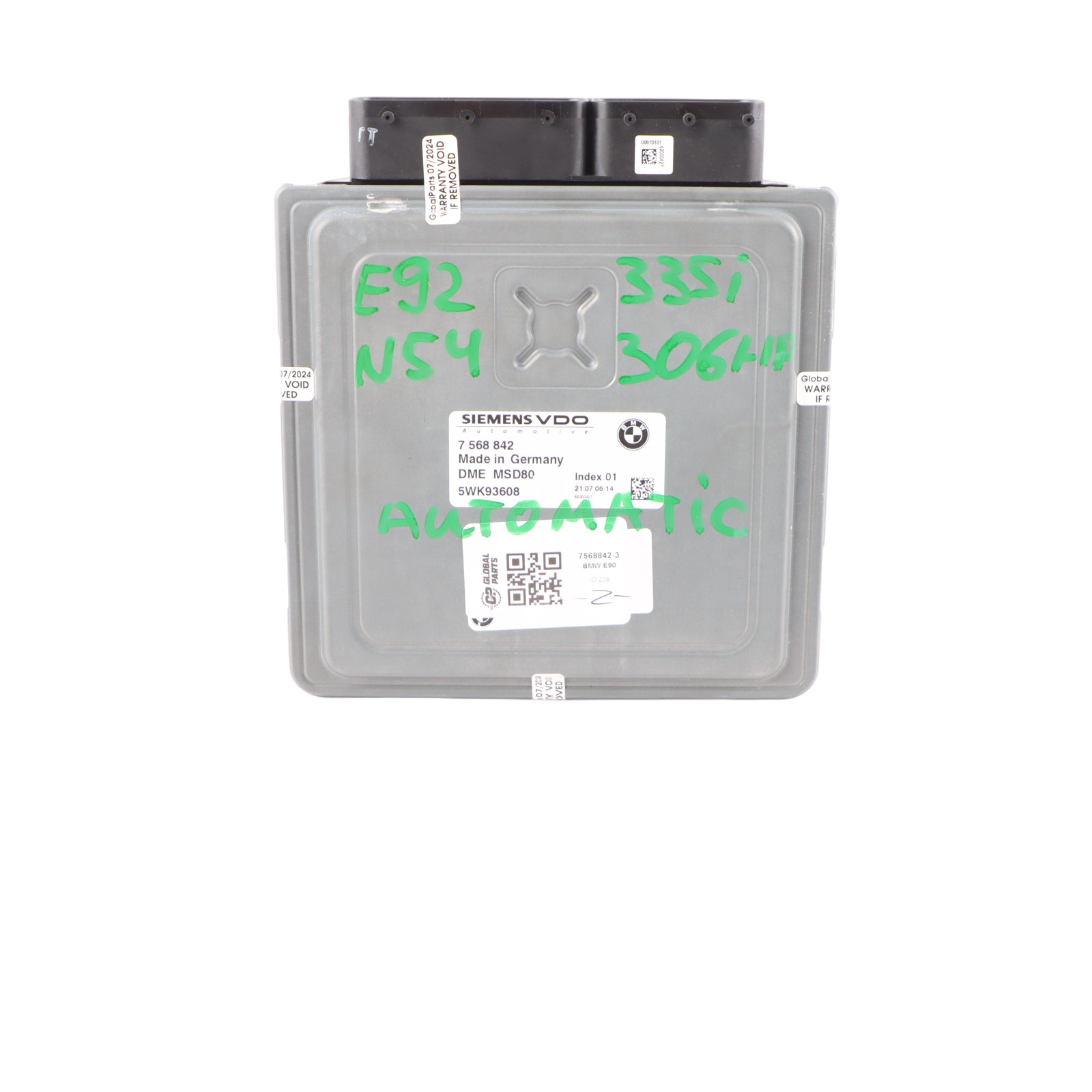 BMW E90 E92 335i N54 ECU Kit Steuergerät DME 7568842 CAS3 Schlüssel Automatik